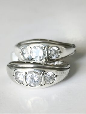 Sterling Silver Stars Sparkly Tree Fionite Wide Hoop Huggie Earrings
